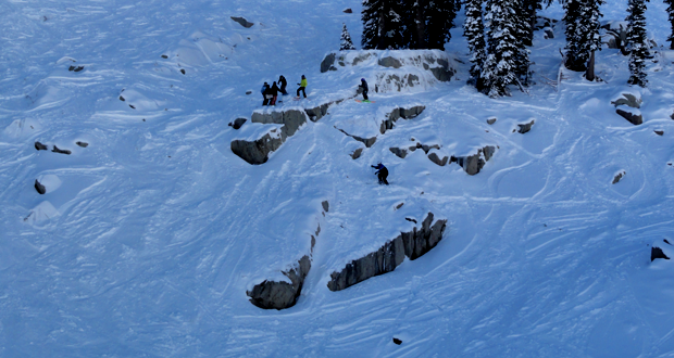 The Squaw Freeride Team hunting for the goods