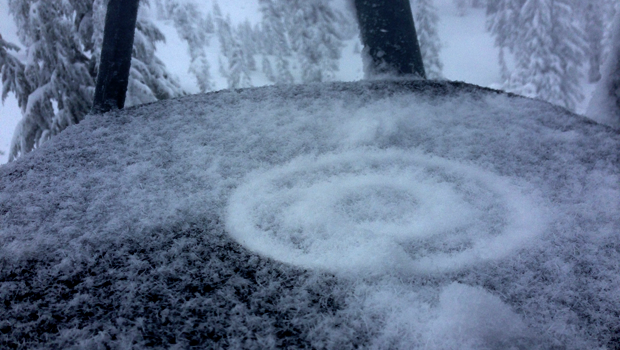 The snow was piling up quick, with each chair ride accumulating almost a quarter of an inch of snow at sugar bowl