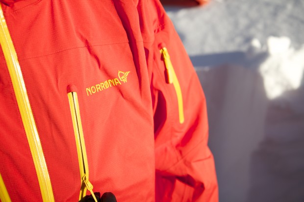 The Norrona Lofoten Gore-Tex Pro jacket features water-resistant YKK zippers.