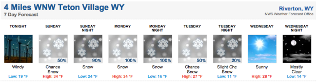 Snow in the forecast!
