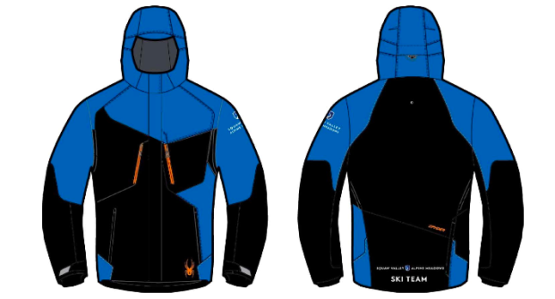 Alpine Meadows ski team jackets only have the new Squaw logo on them in the small of the back with "Squaw Valley" written to the left of the logo and "Alpine Meadows" written to the right of the logo.