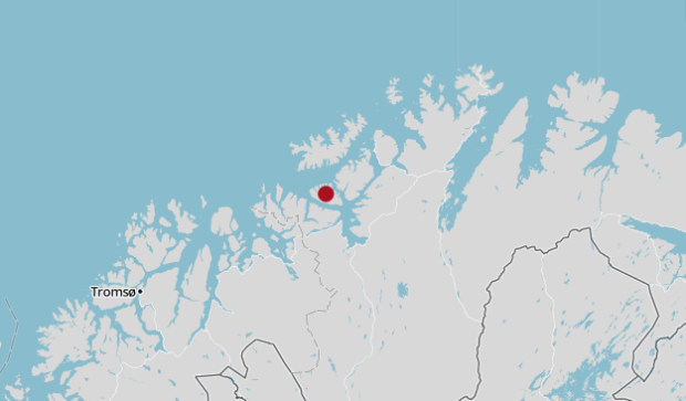 Location of mine in Northern Norway