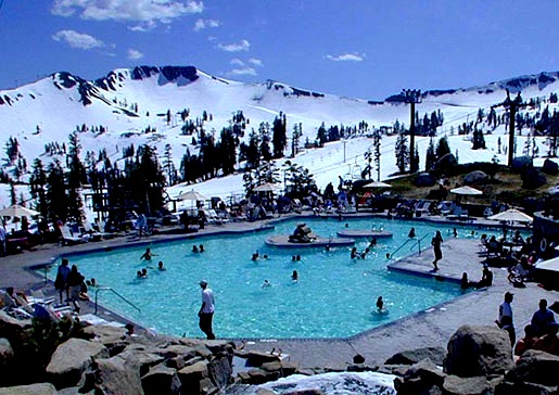 Squaw Valley has a pool and hot tub at 8,200 feet. Beat that.