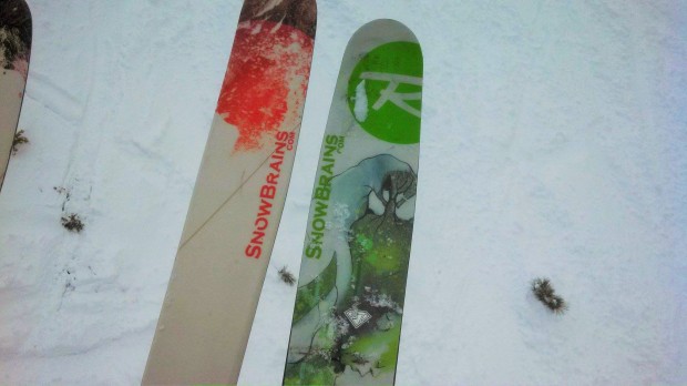 Yeah, we got class matching snowbrains stickers to our skis and such