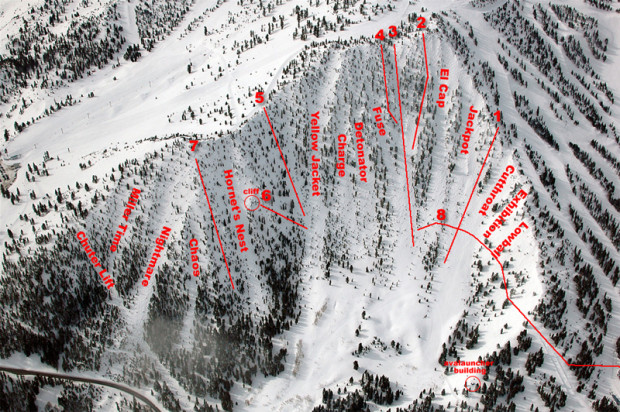 Map of The Chutes at Mt. Rose.