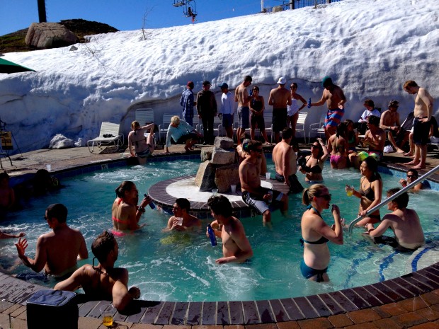 Squaw hot tub at 8,200ft yesterday 