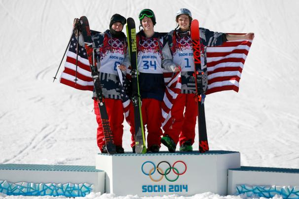American men take top 3 in slopestyle.
