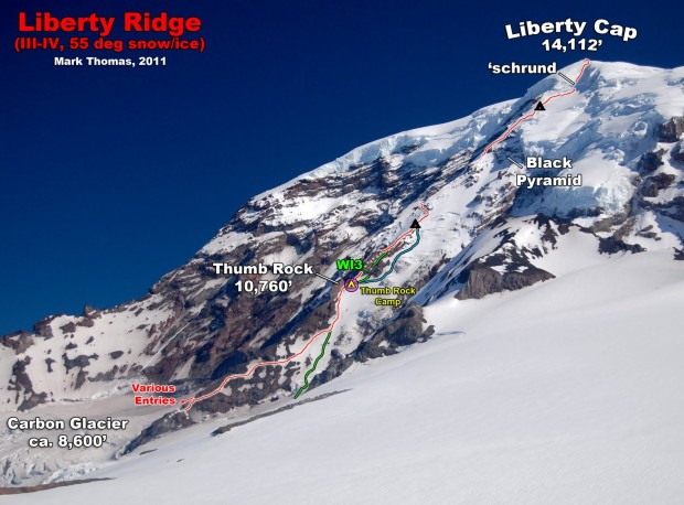 Liberty Ridge Route.  Mt. Rainier, WA.