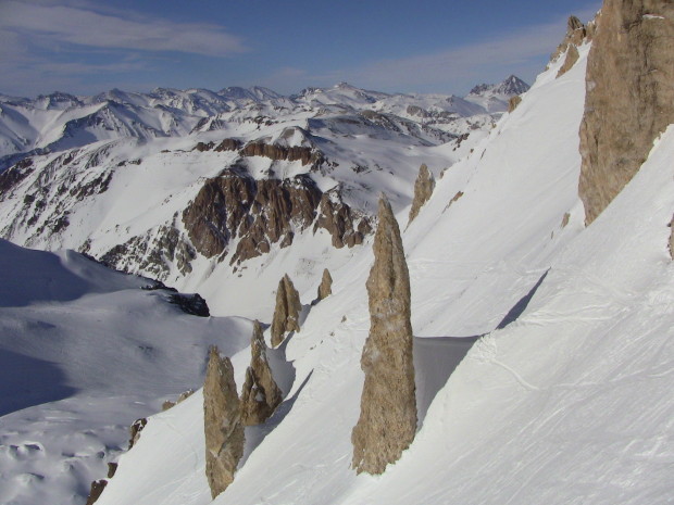 Cerro Martin spires, Las Lenas in 2011.