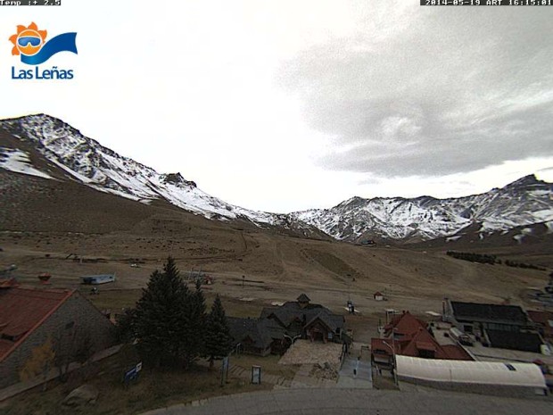 Las Lenas web cam on the evening of May 19th.