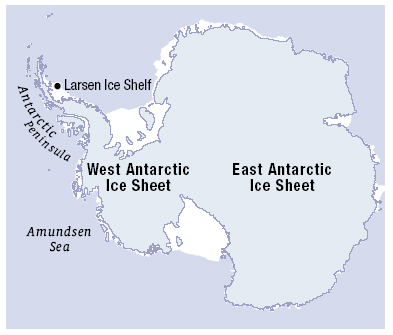 West Antarctic Ice Sheet map