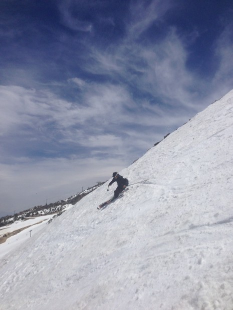 Ripping the upper mountain today