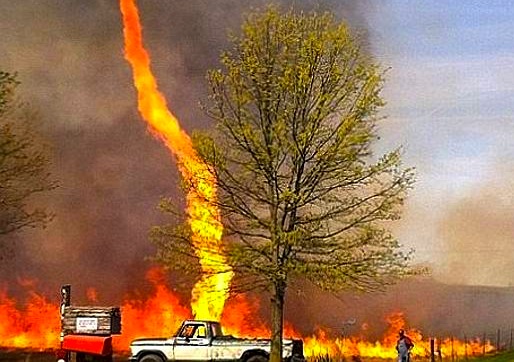 Fire tornado in SoCal in May, 2014.
