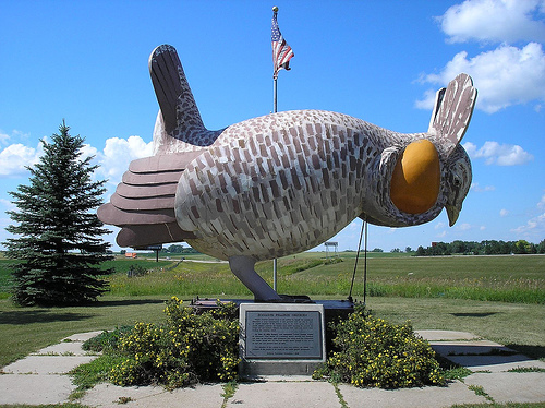 World's largest prairie chicken. I've been here.