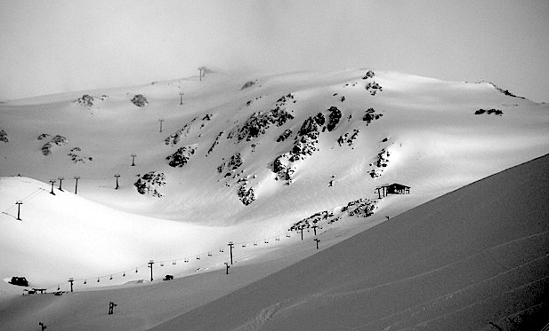 August 7th, 2013.  Nubes chairlift after 130 inches in 5 days and 5 days of closure.  photo:  snowbrains.com
