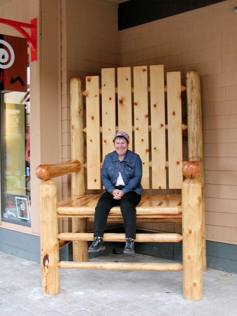 Squaw's Giant Wooden Chair.