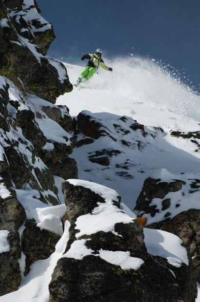 Matt Reardon getting giggy at Squaw.  Who are we kidding, this guy doesn't buy any gear.  photo:  Hank de Vre