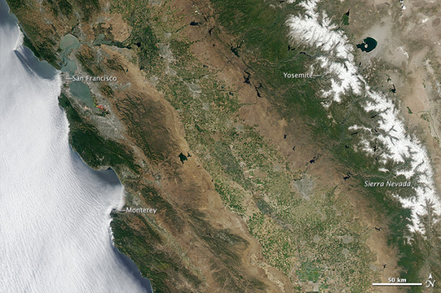 California snowpack on July 2nd, 2011.