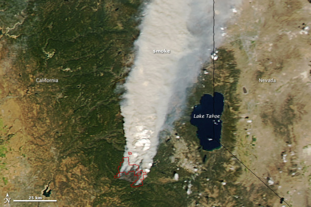 King fire from Space on Sept. 17th, 2014.  