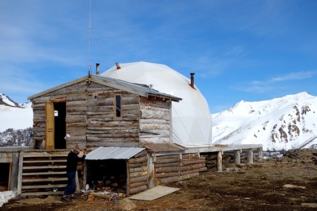 The mountain hut at Mallin Alto.