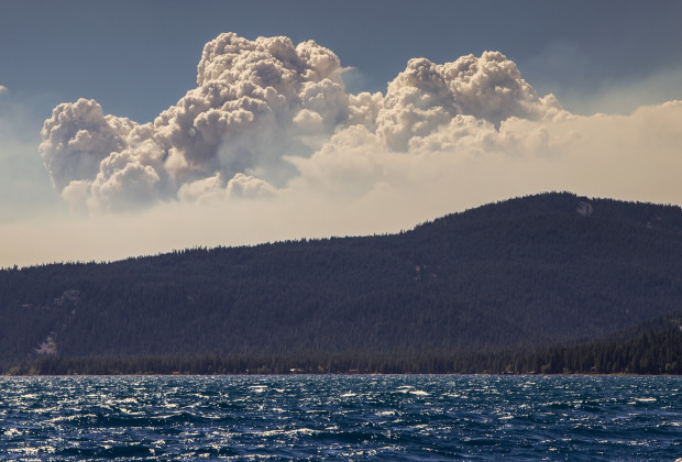 Photo by Hazen Woolson, giant approaching ash plume from the King Fire.