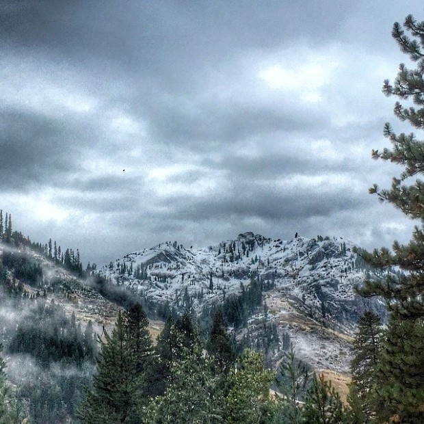 KT-22 at Squaw Valley with new snow this morning. photo: alpenglow expeditions