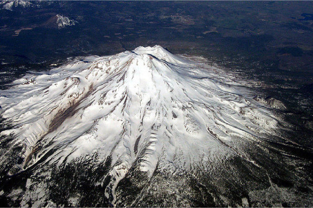 Mt Shasta from above.