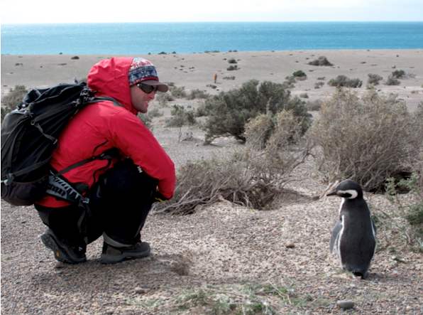 Myself and a Magellanic Penguin in Argentina in 2011.