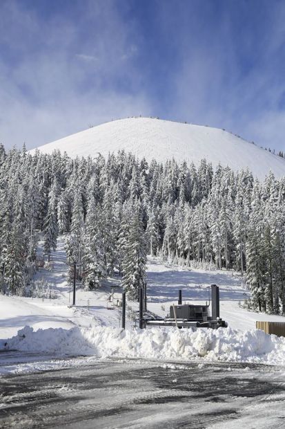 Fresh tracks on the Cinder Cone at Mt. Bachelor on Oct. 27th, 2014.