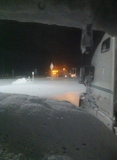 Colin B's truck and snow last night.