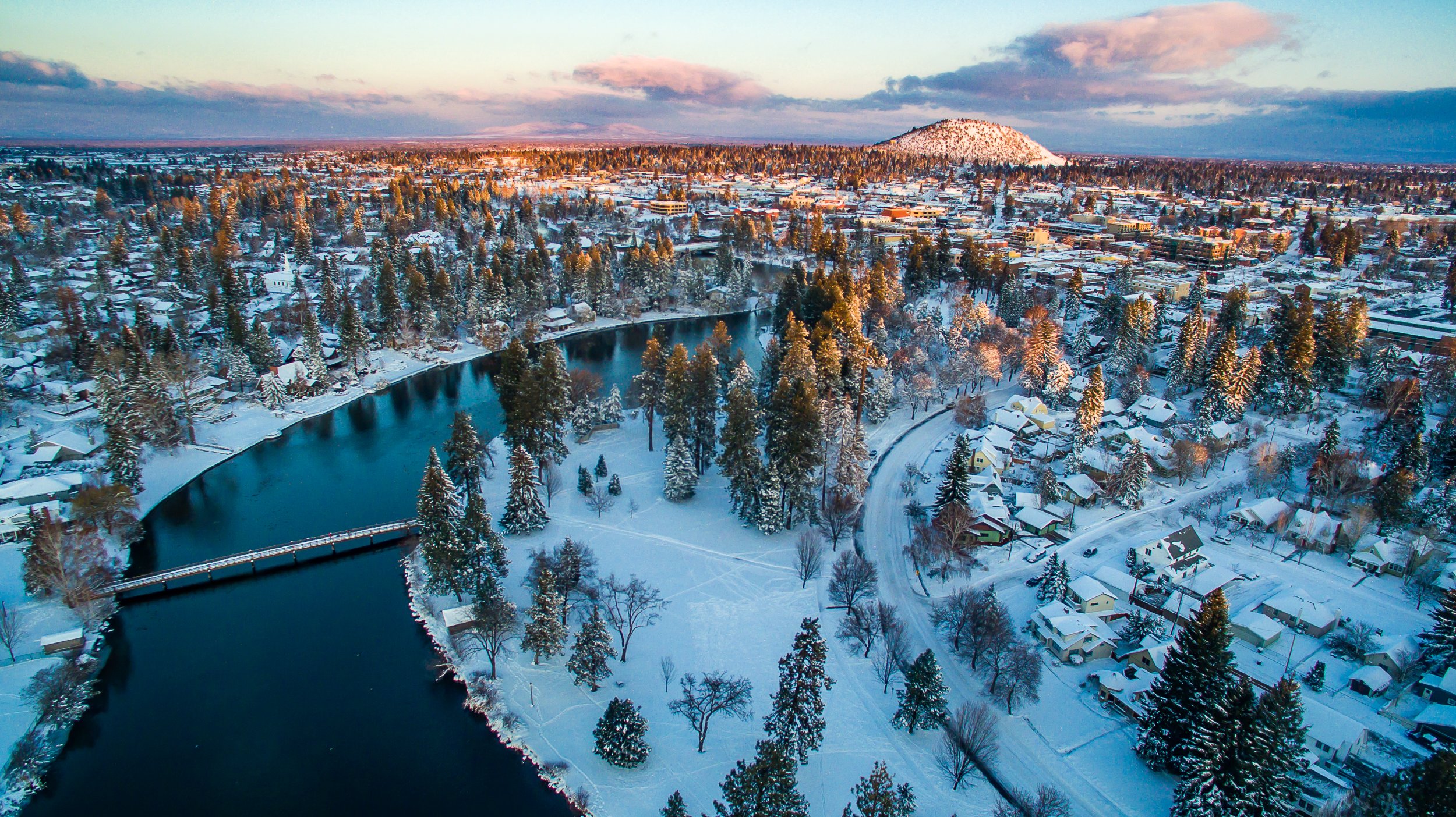 Bend, OR in winter.