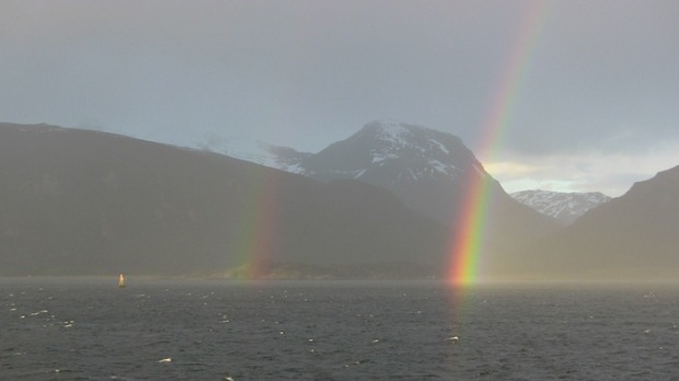 Rainbow. Beagle Channel, Argentina/Chile. photo: snowbrains.com