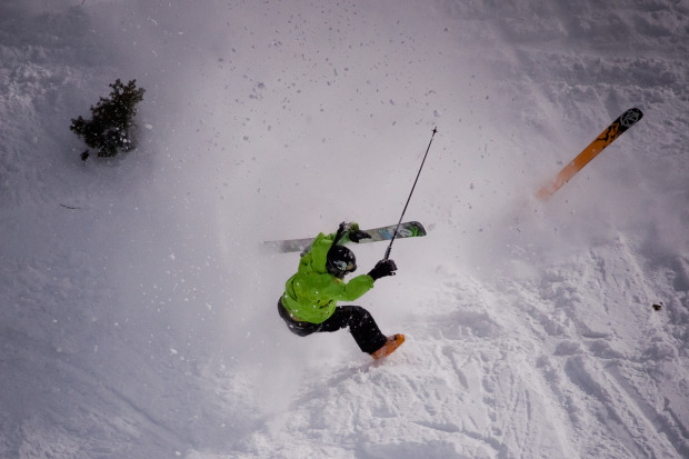 Skier's crash of the year in jackson hole