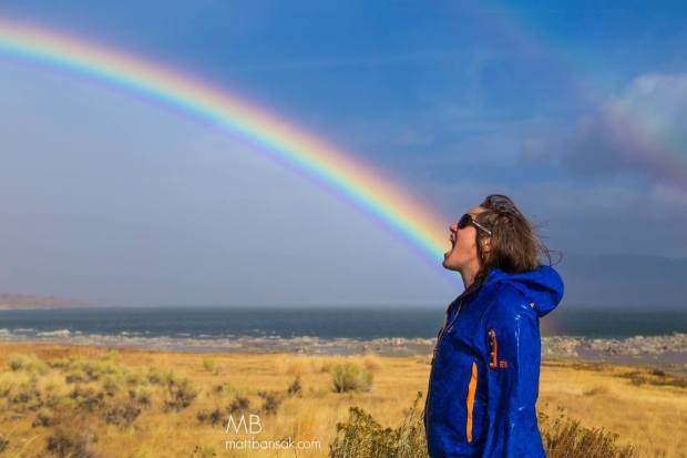 Meghan Kelly puking rainbows at Mono Lake