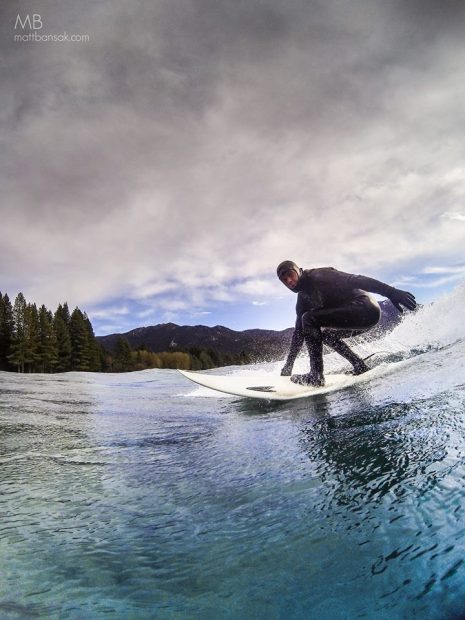 Scott Gaffney riding a Tahoe Wave in November