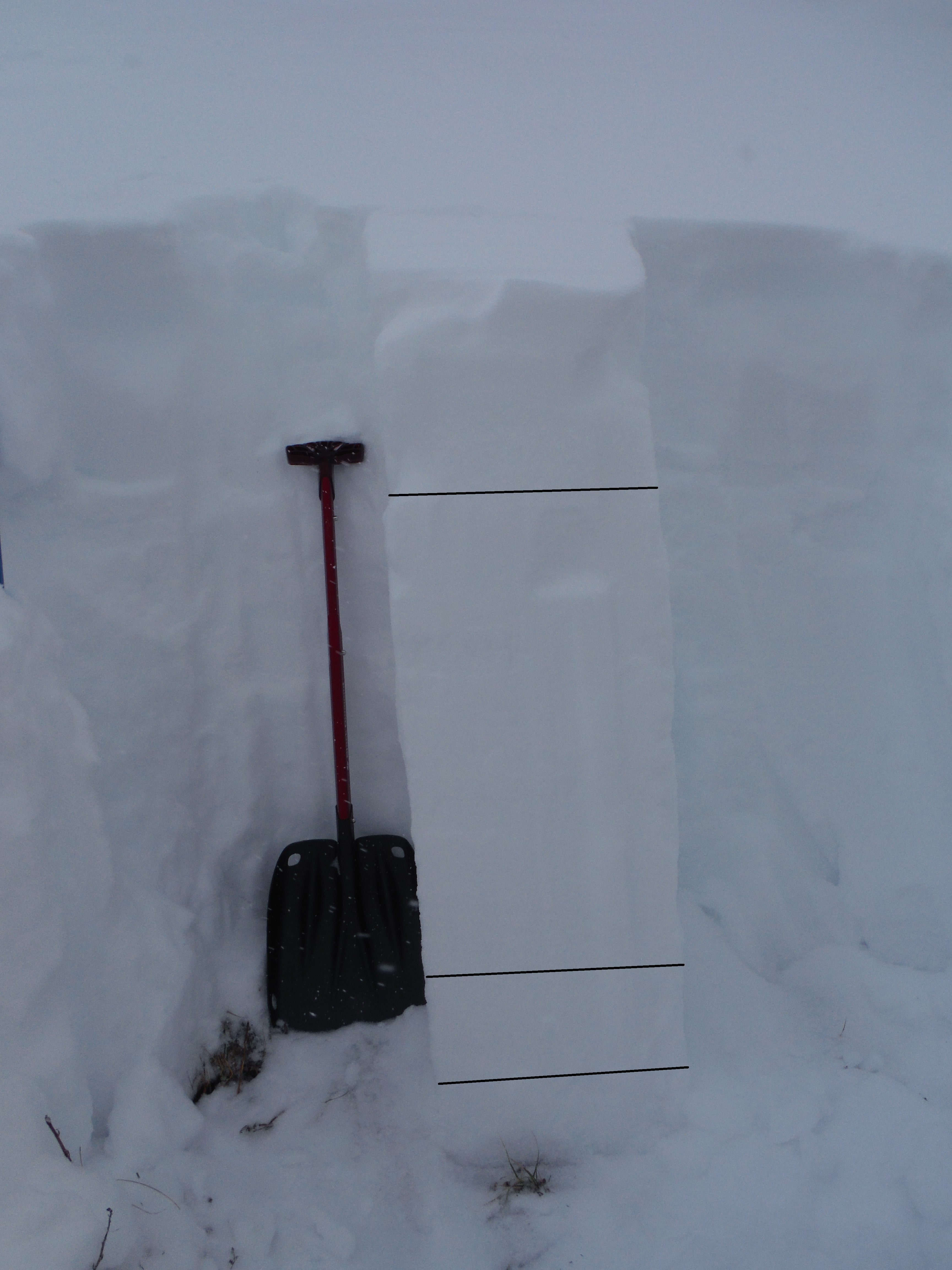 Snow column test layers avalanche
