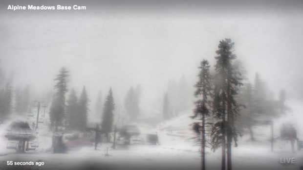 Alpine Meadows base area at 2:52pm today.