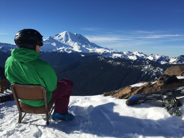 Ryan Toth takes in the view of Mt. Rainier. 