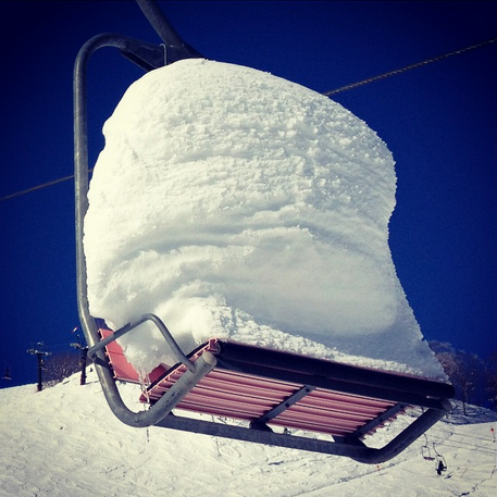 What some chairs look like in Japan in January.  photo: snowbrains