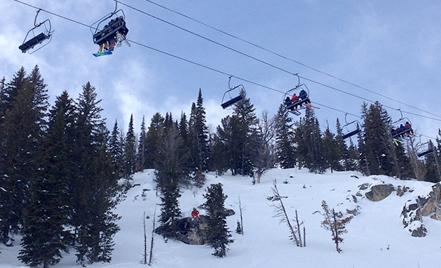 Soft landings under the Sublette lift today