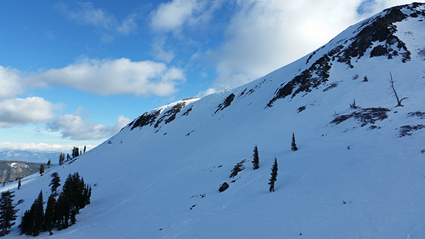 North Bowl still holding ample snow but closed due to firm conditions