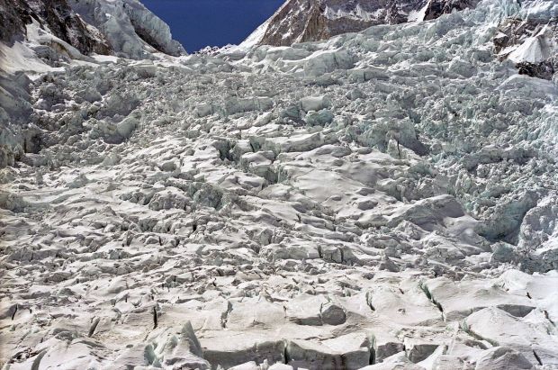The Khumbu Icefall is intense.