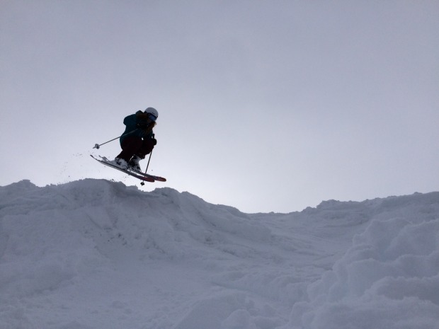 Skier: Meaghann Gaffney on 2/2/15 after 5" of new hit upper mountain 