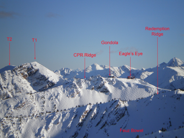 The ridges at Kicking Horse (http://www.snow-forecast.com/)