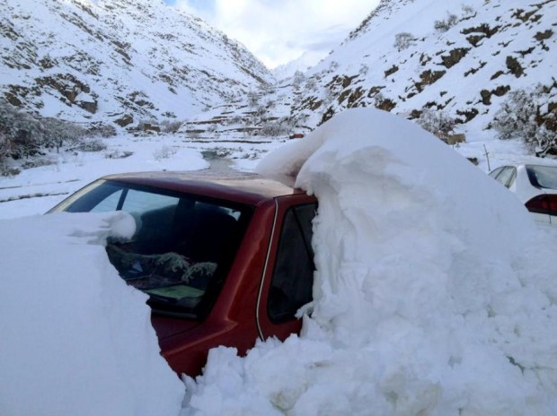 Aftermath of avalanches in Panjshir province, Afghanistan, Feb. 25, 2015. (@jawidomid via Twitter)