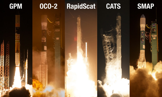 NASA's five new missions launched in the last 12 months.