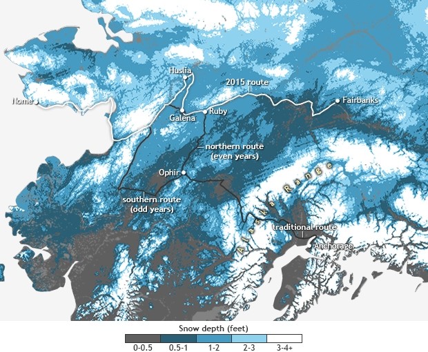 Current Alaska Snow Depths.