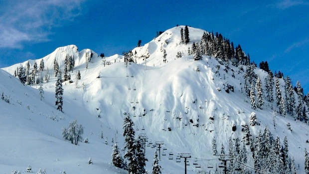 One of the best 10 ski lifts in North America:  KT-22 at Squaw Valley.  photo:  snowbrains.com