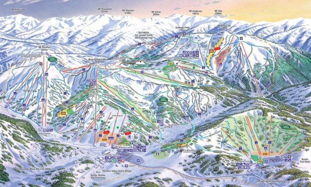 Perisher ski resort trail map
