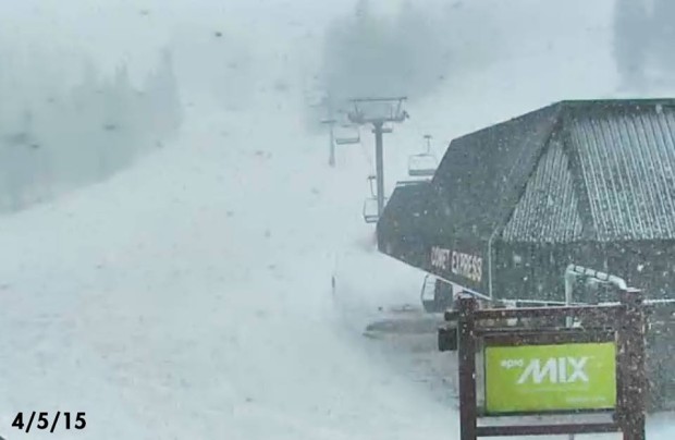 Dumping snow at Heavenly yesterday.